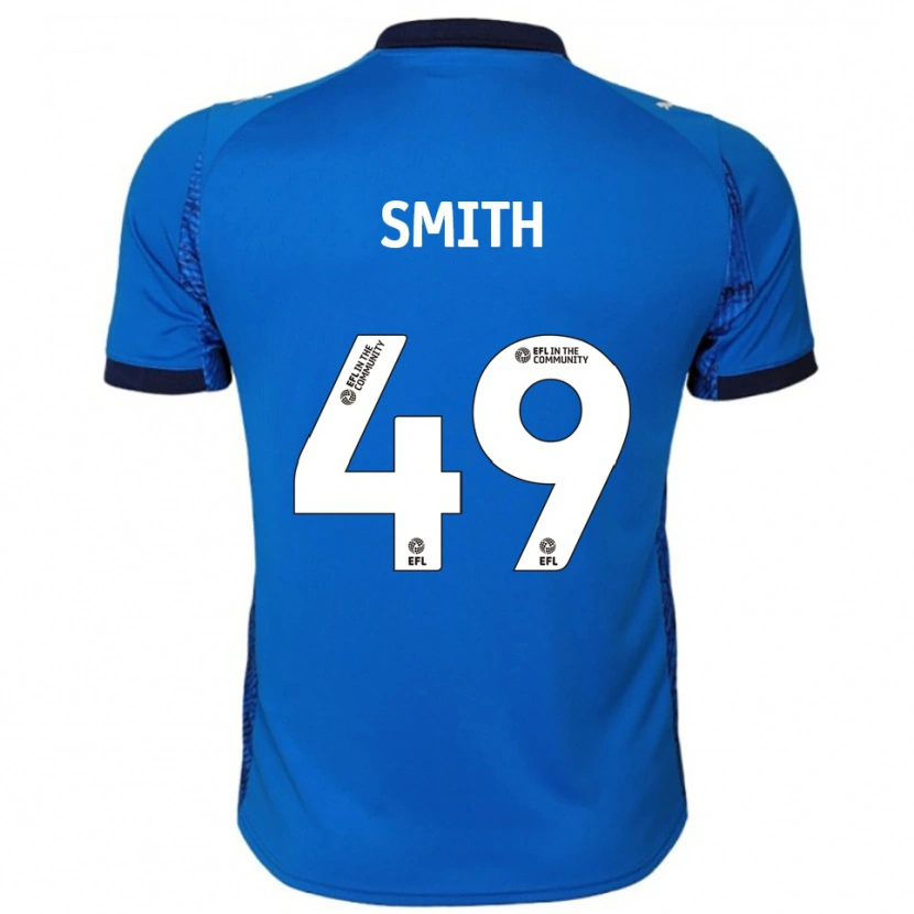 Danxen Børn Bastian Smith #49 Blå Hvid Hjemmebane Spillertrøjer 2025/26 Trøje T-Shirt
