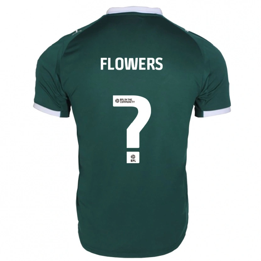 Danxen Børn Lewis Flowers #0 Grøn Hvid Hjemmebane Spillertrøjer 2025/26 Trøje T-Shirt
