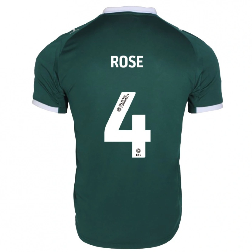 Danxen Børn Jemma Rose #4 Grøn Hvid Hjemmebane Spillertrøjer 2025/26 Trøje T-Shirt