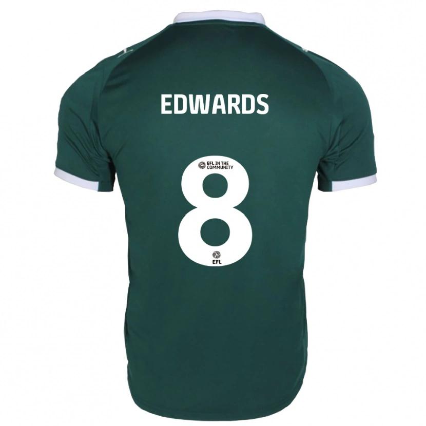 Danxen Børn Joe Edwards #8 Grøn Hvid Hjemmebane Spillertrøjer 2025/26 Trøje T-Shirt