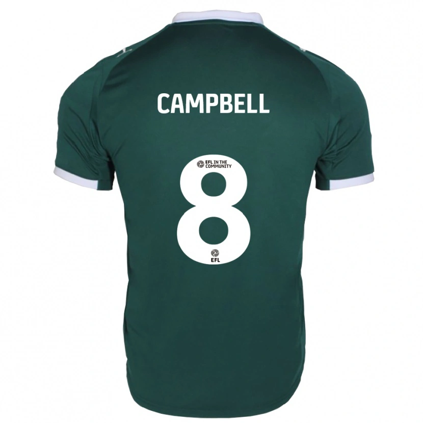 Danxen Børn Sebastian Campbell #8 Grøn Hvid Hjemmebane Spillertrøjer 2025/26 Trøje T-Shirt