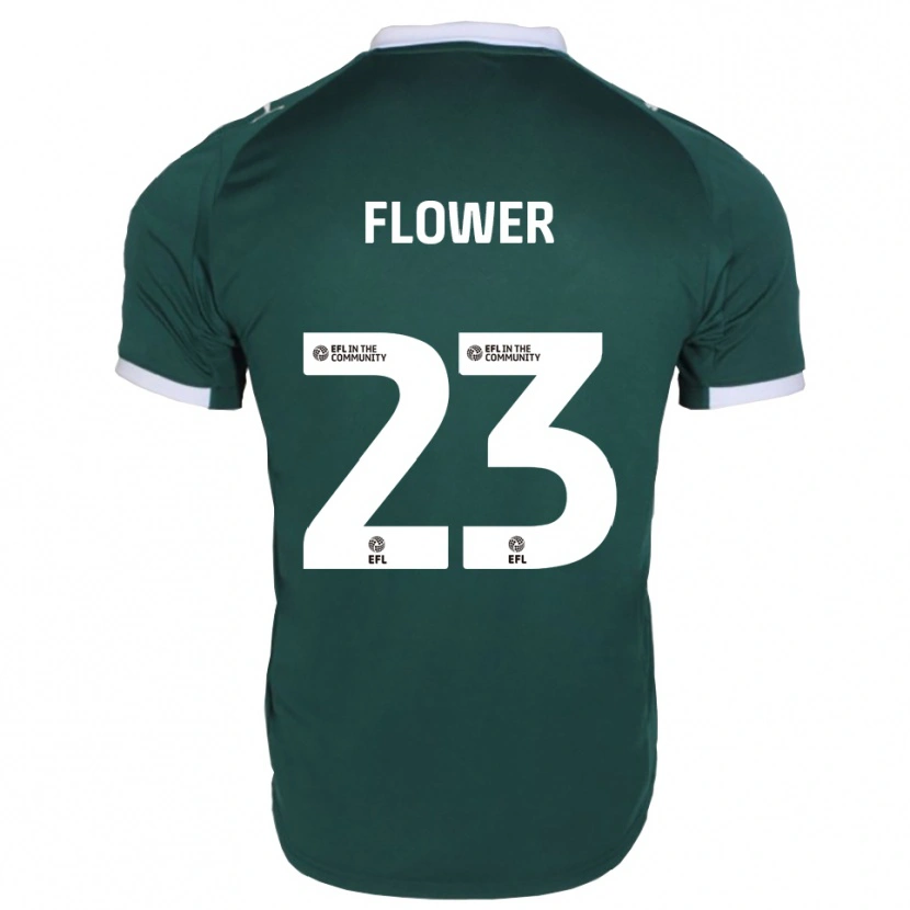 Danxen Børn Jack Flower #23 Grøn Hvid Hjemmebane Spillertrøjer 2025/26 Trøje T-Shirt