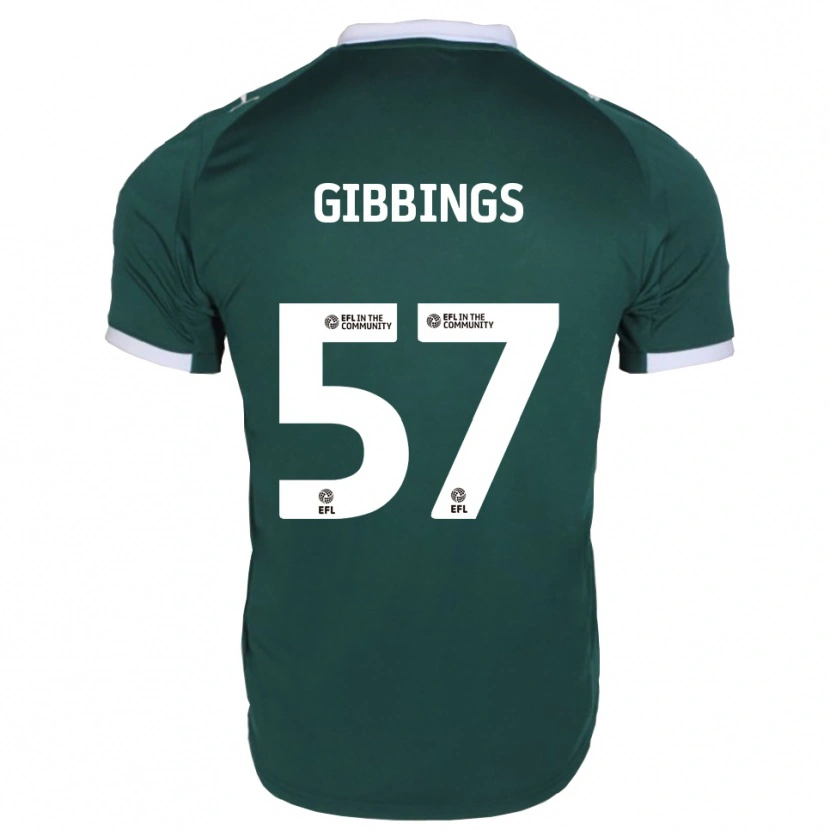 Danxen Børn Cole Gibbings #57 Grøn Hvid Hjemmebane Spillertrøjer 2025/26 Trøje T-Shirt
