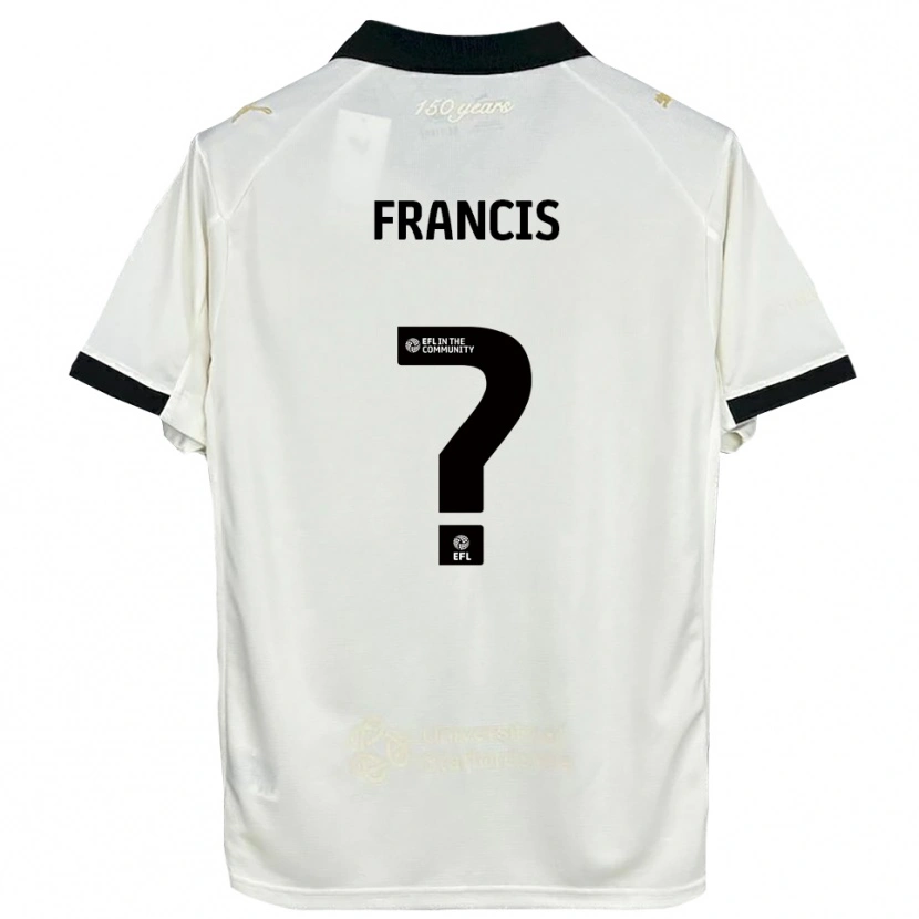 Danxen Børn Louis Francis #0 Off-White Sort Hjemmebane Spillertrøjer 2025/26 Trøje T-Shirt