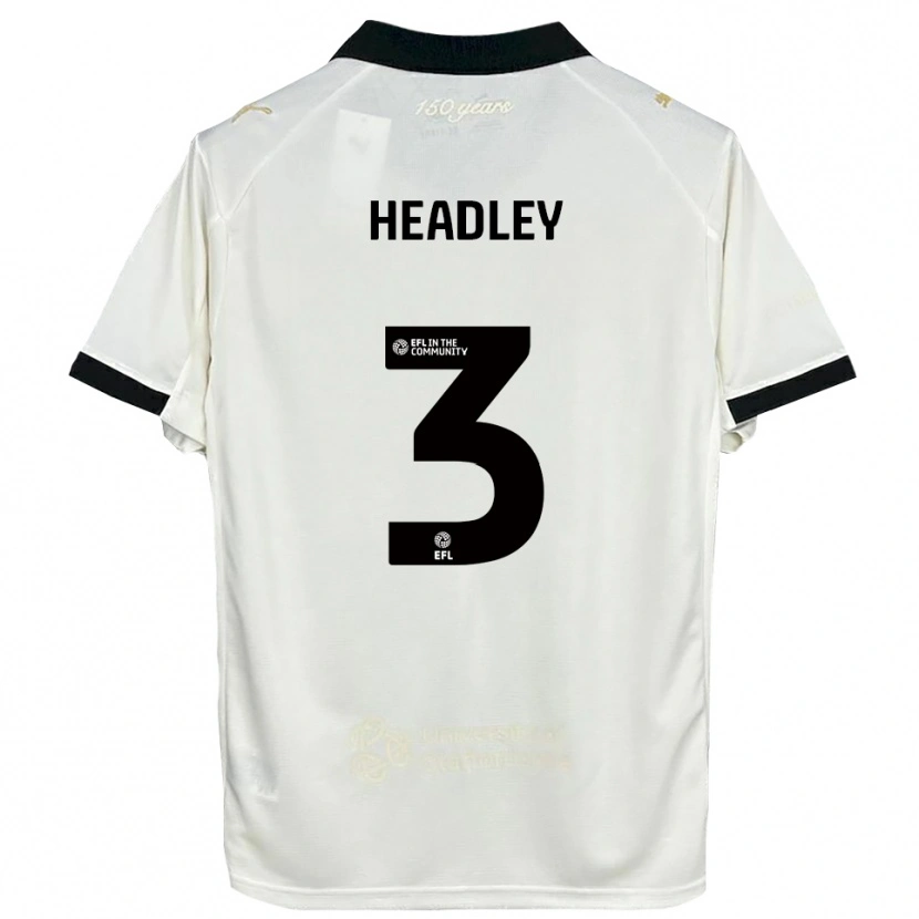 Danxen Børn Jaheim Headley #3 Off-White Sort Hjemmebane Spillertrøjer 2025/26 Trøje T-Shirt