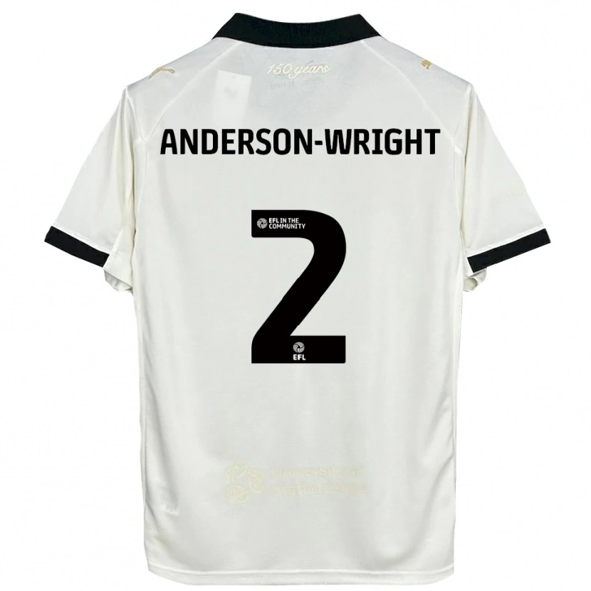 Danxen Børn Daisy Anderson-Wright #2 Off-White Sort Hjemmebane Spillertrøjer 2025/26 Trøje T-Shirt