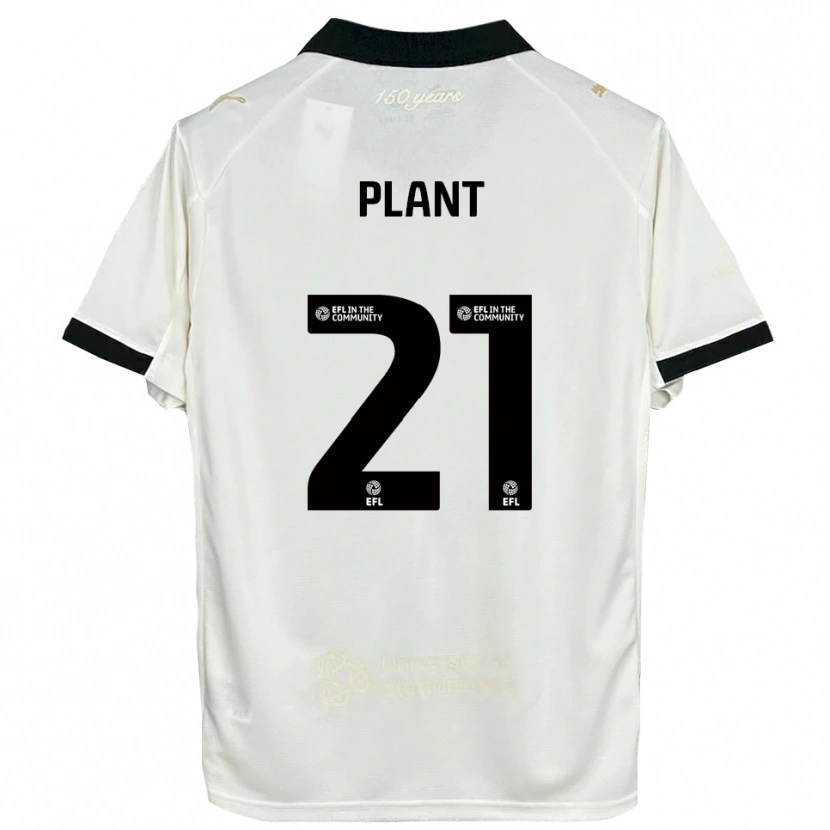 Danxen Børn James Plant #21 Off-White Sort Hjemmebane Spillertrøjer 2025/26 Trøje T-Shirt