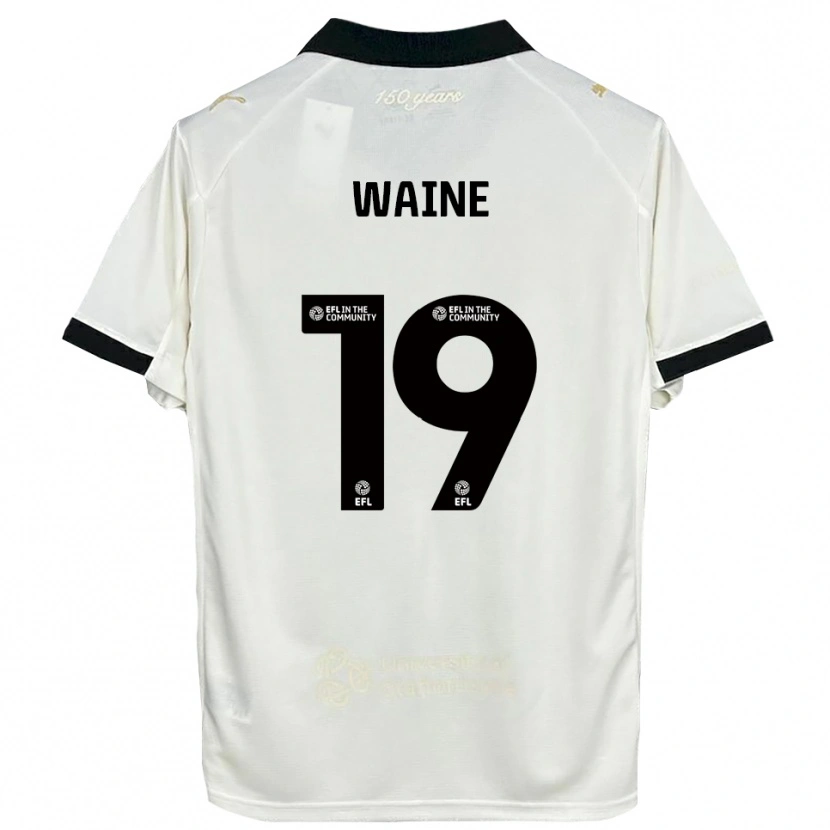 Danxen Børn Ben Waine #19 Off-White Sort Hjemmebane Spillertrøjer 2025/26 Trøje T-Shirt