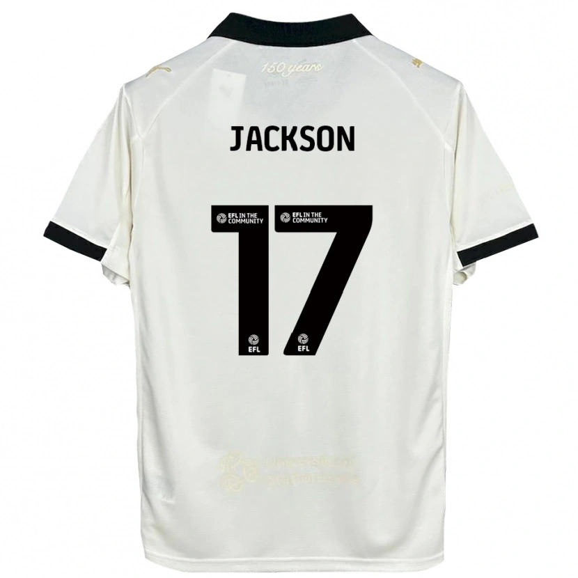Danxen Børn Freya Jackson #17 Off-White Sort Hjemmebane Spillertrøjer 2025/26 Trøje T-Shirt