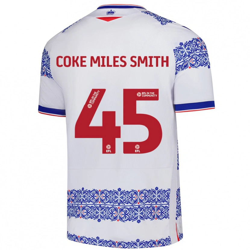 Danxen Børn Kiyan Coke Miles Smith #45 Hvid Blå Hjemmebane Spillertrøjer 2025/26 Trøje T-Shirt