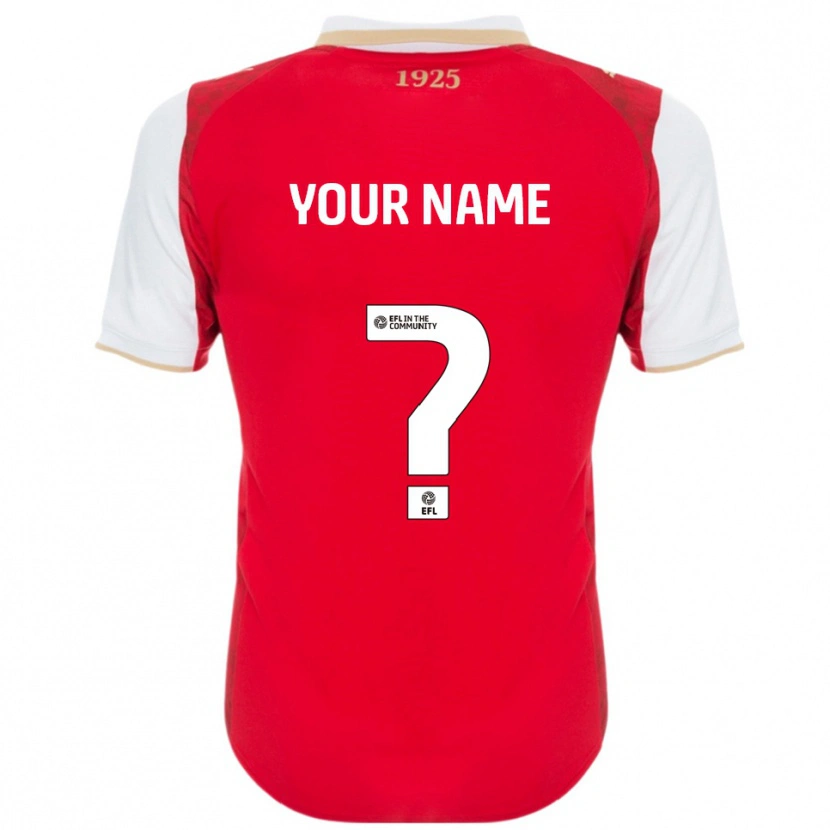 Danxen Børn Dit Navn #0 Rød Hvid Hjemmebane Spillertrøjer 2025/26 Trøje T-Shirt