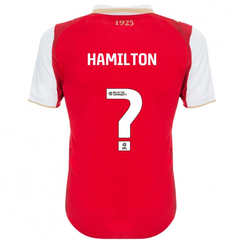 Danxen Børn Bailey Hamilton #0 Rød Hvid Hjemmebane Spillertrøjer 2025/26 Trøje T-Shirt