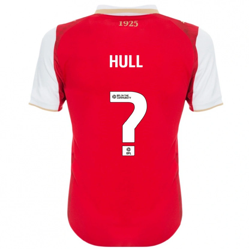 Danxen Børn Jake Hull #0 Rød Hvid Hjemmebane Spillertrøjer 2025/26 Trøje T-Shirt
