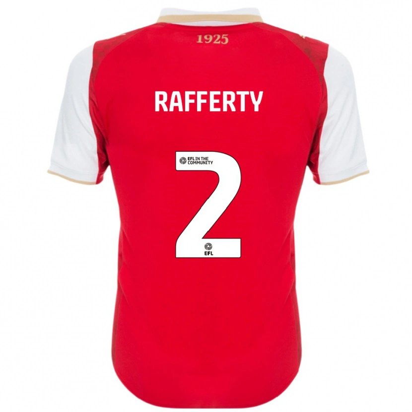 Danxen Børn Joe Rafferty #2 Rød Hvid Hjemmebane Spillertrøjer 2025/26 Trøje T-Shirt