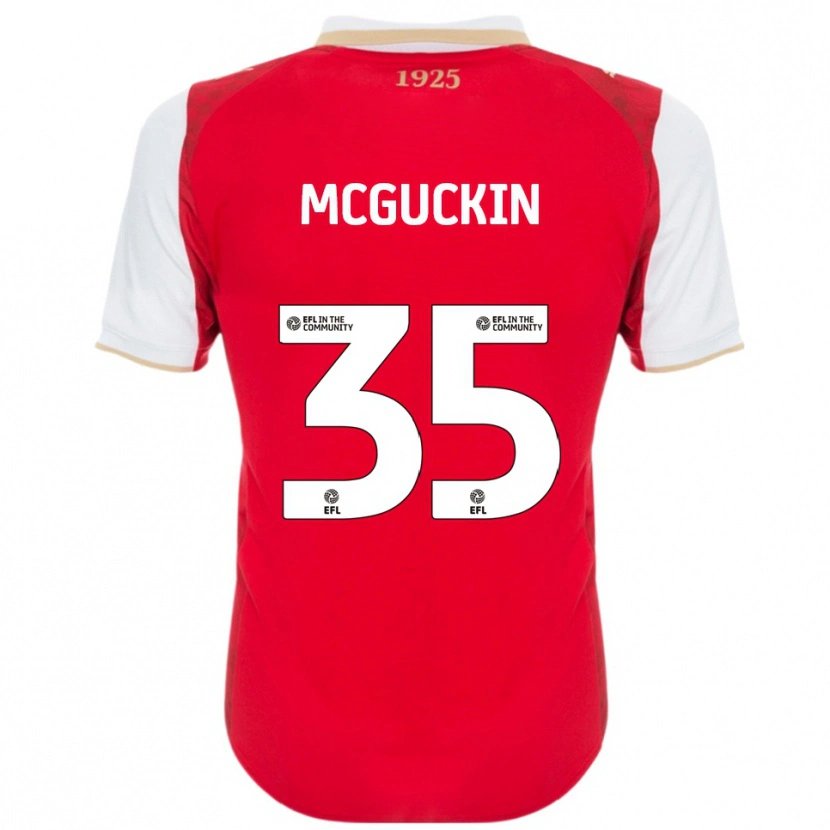 Danxen Børn Ciaran Mcguckin #35 Rød Hvid Hjemmebane Spillertrøjer 2025/26 Trøje T-Shirt
