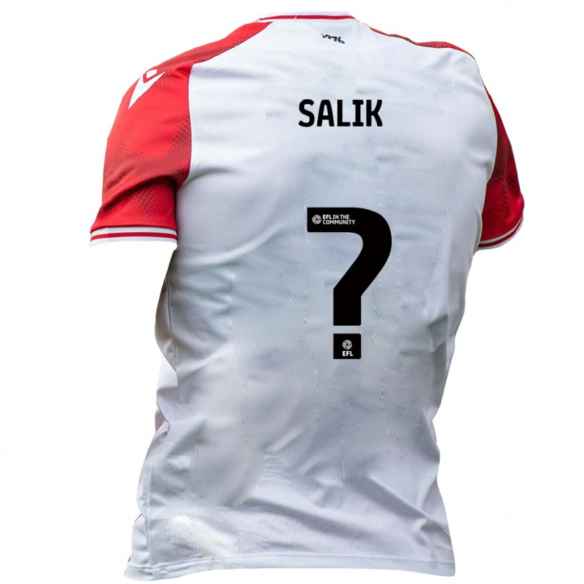 Danxen Børn Tanil Salik #0 Hvid Rød Hjemmebane Spillertrøjer 2025/26 Trøje T-Shirt