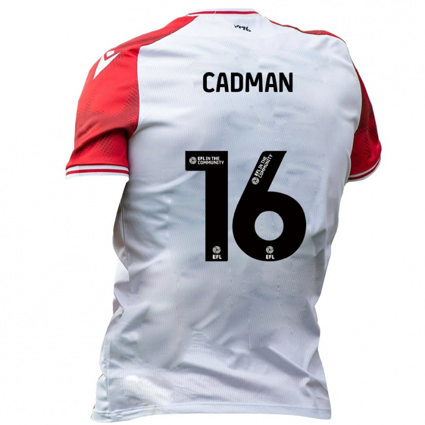 Danxen Børn Taye Cadman #16 Hvid Rød Hjemmebane Spillertrøjer 2025/26 Trøje T-Shirt