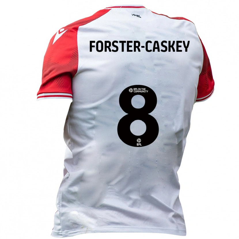 Danxen Børn Jake Forster-Caskey #8 Hvid Rød Hjemmebane Spillertrøjer 2025/26 Trøje T-Shirt