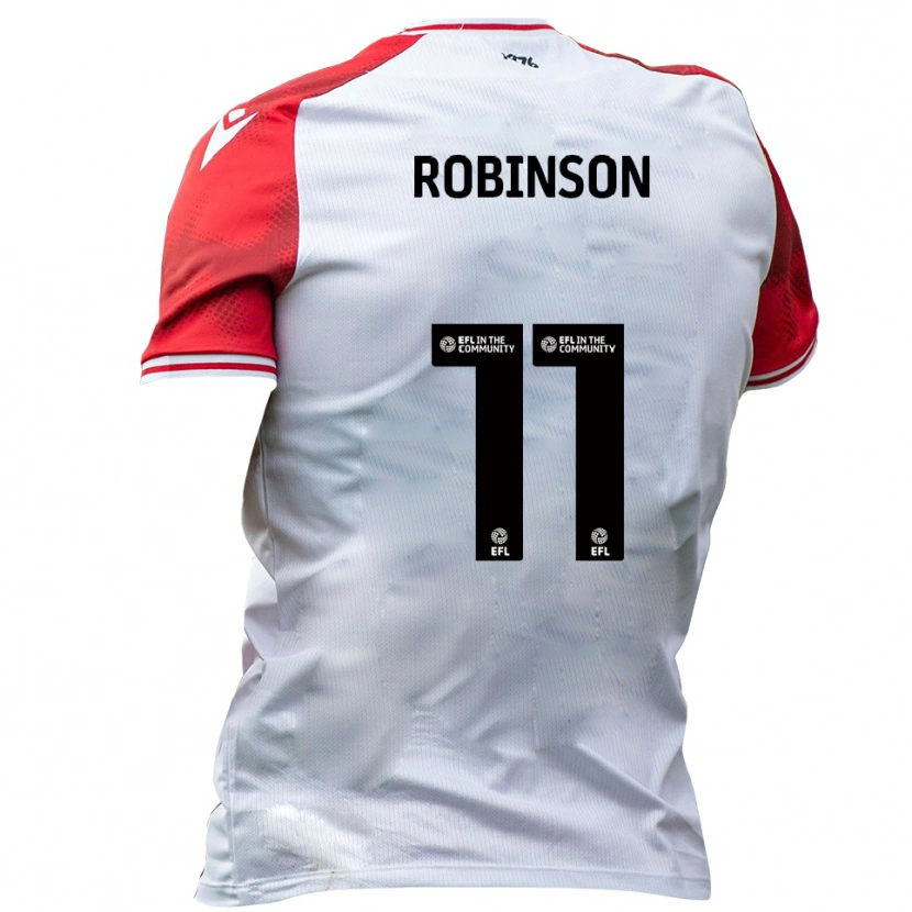 Danxen Børn Alfie Robinson #11 Hvid Rød Hjemmebane Spillertrøjer 2025/26 Trøje T-Shirt