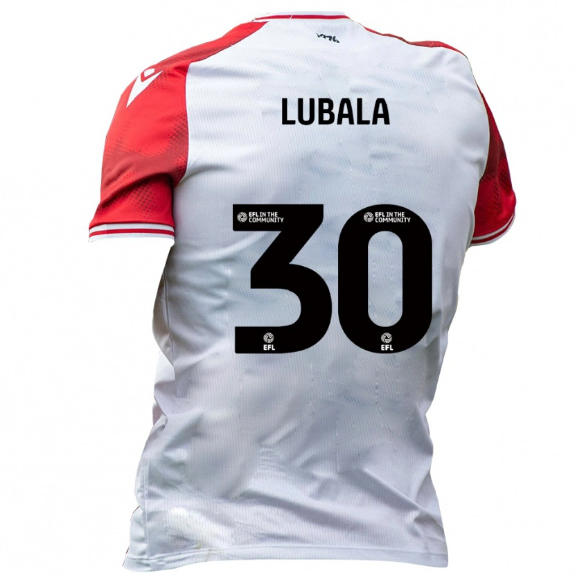 Danxen Børn Bez Lubala #30 Hvid Rød Hjemmebane Spillertrøjer 2025/26 Trøje T-Shirt