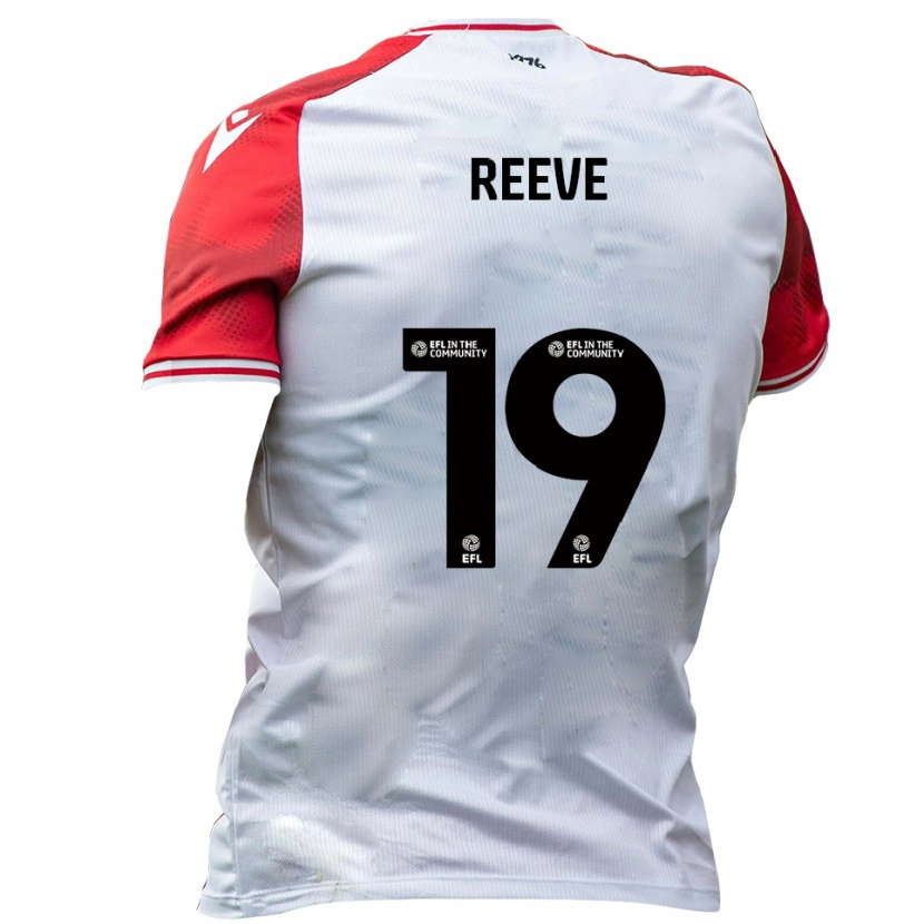 Danxen Børn Oliver Reeve #19 Hvid Rød Hjemmebane Spillertrøjer 2025/26 Trøje T-Shirt