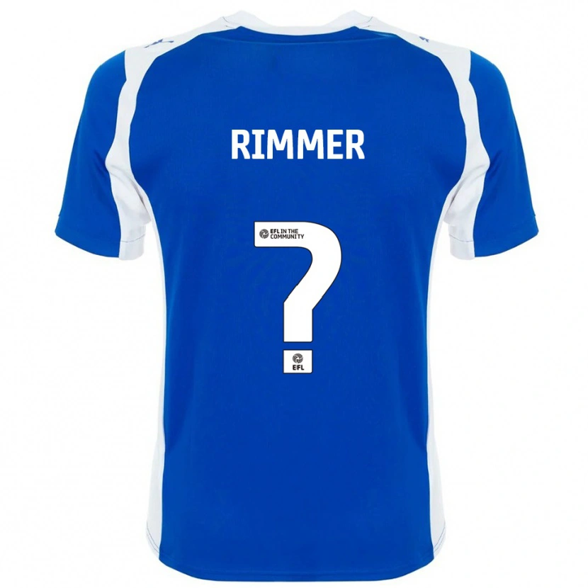 Danxen Børn Harry Rimmer #0 Blå Hvid Hjemmebane Spillertrøjer 2025/26 Trøje T-Shirt