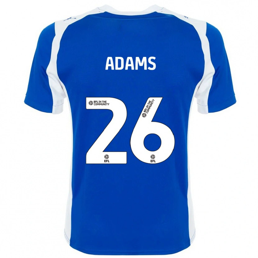 Danxen Børn Joe Adams #26 Blå Hvid Hjemmebane Spillertrøjer 2025/26 Trøje T-Shirt