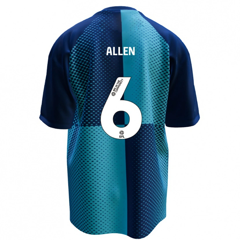 Danxen Børn Taylor Allen #6 Blå Lyseblå Hjemmebane Spillertrøjer 2025/26 Trøje T-Shirt
