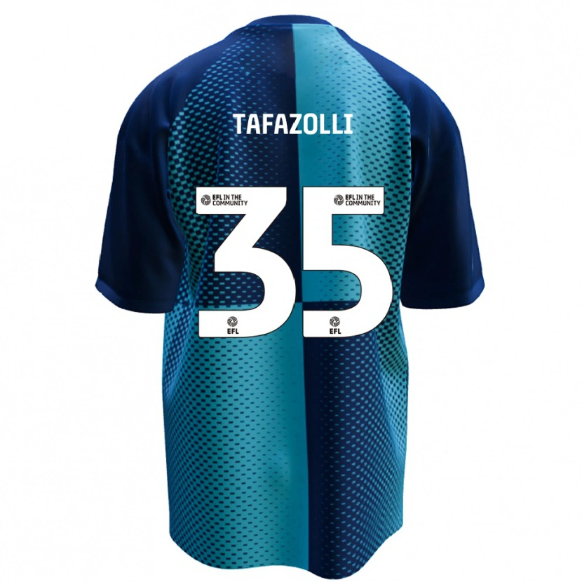 Danxen Børn Ryan Tafazolli #35 Blå Lyseblå Hjemmebane Spillertrøjer 2025/26 Trøje T-Shirt