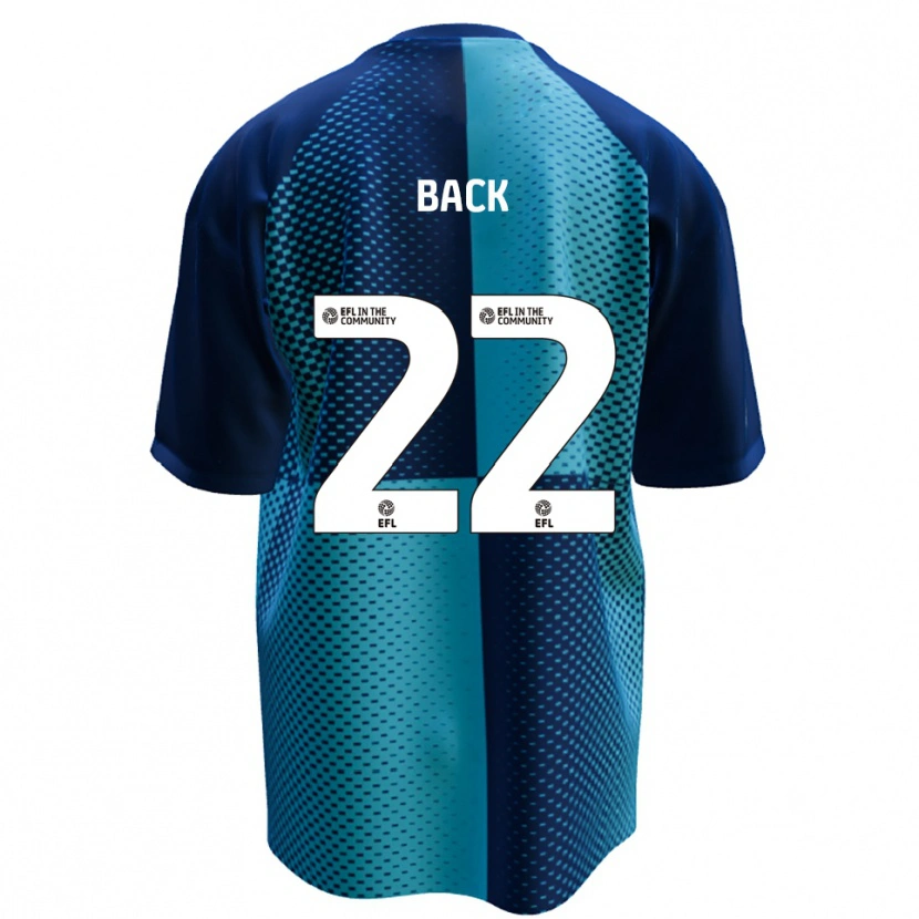 Danxen Børn Fin Back #22 Blå Lyseblå Hjemmebane Spillertrøjer 2025/26 Trøje T-Shirt