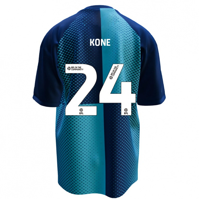 Danxen Børn Richard Kone #24 Blå Lyseblå Hjemmebane Spillertrøjer 2025/26 Trøje T-Shirt