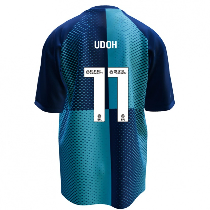 Danxen Børn Daniel Udoh #11 Blå Lyseblå Hjemmebane Spillertrøjer 2025/26 Trøje T-Shirt