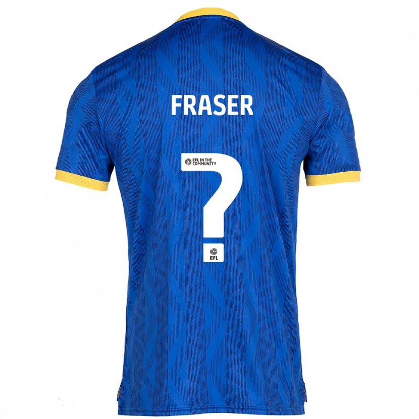 Danxen Børn Finlay Fraser #0 Marineblå Gul Hjemmebane Spillertrøjer 2025/26 Trøje T-Shirt