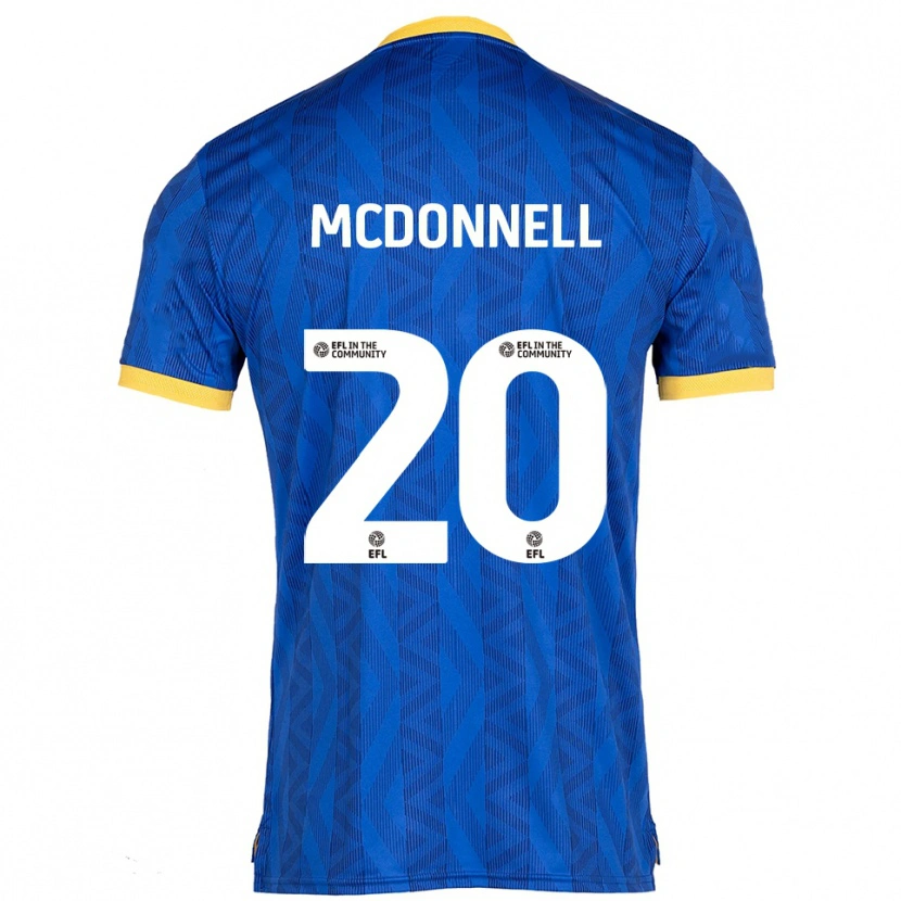 Danxen Børn Joe Mcdonnell #20 Marineblå Gul Hjemmebane Spillertrøjer 2025/26 Trøje T-Shirt