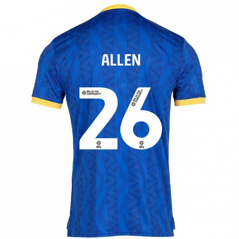 Danxen Børn Lauren Allen #26 Marineblå Gul Hjemmebane Spillertrøjer 2025/26 Trøje T-Shirt