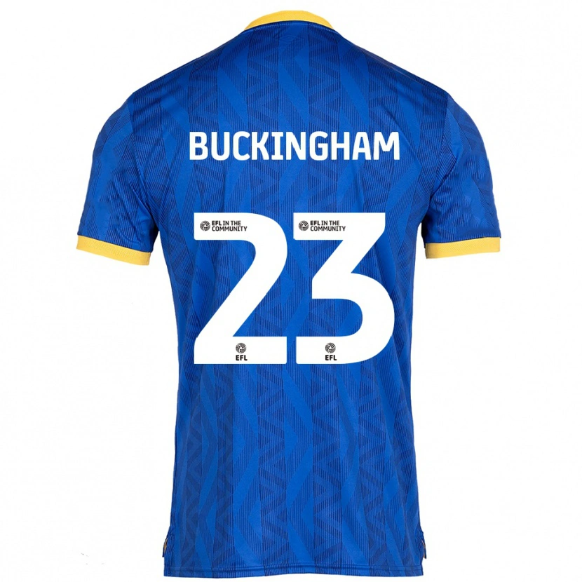 Danxen Børn Kaylee Buckingham #23 Marineblå Gul Hjemmebane Spillertrøjer 2025/26 Trøje T-Shirt