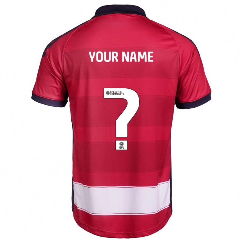 Danxen Børn Dit Navn #0 Rød Hvid Hjemmebane Spillertrøjer 2025/26 Trøje T-Shirt