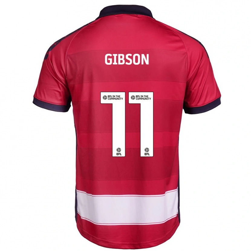 Danxen Børn Jordan Gibson #11 Rød Hvid Hjemmebane Spillertrøjer 2025/26 Trøje T-Shirt