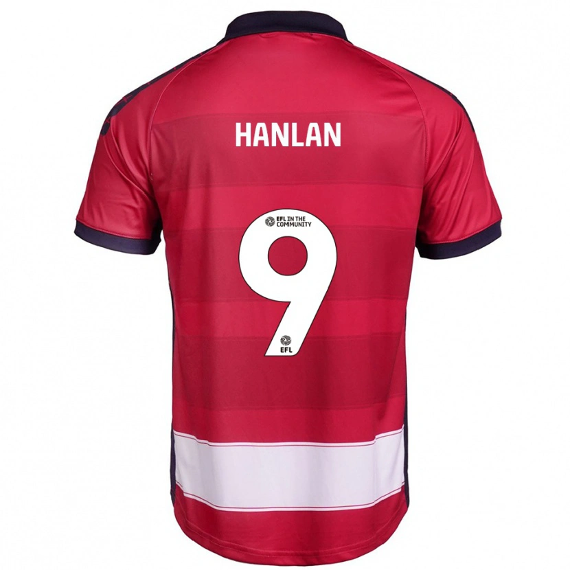 Danxen Børn Brandon Hanlan #9 Rød Hvid Hjemmebane Spillertrøjer 2025/26 Trøje T-Shirt