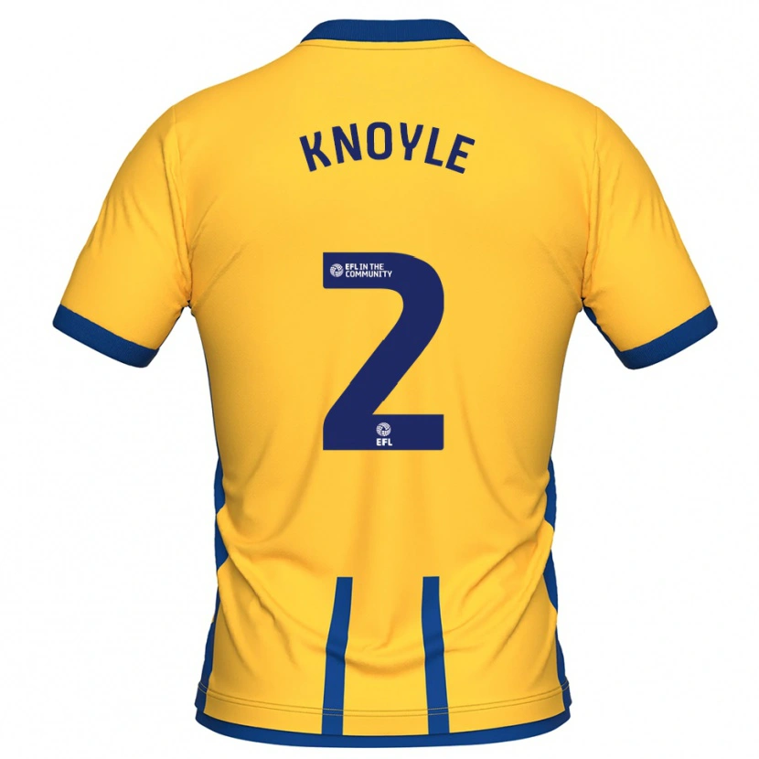 Danxen Børn Kyle Knoyle #2 Gul Blå Hjemmebane Spillertrøjer 2025/26 Trøje T-Shirt