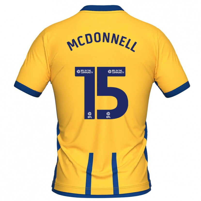 Danxen Børn Jamie Mcdonnell #15 Gul Blå Hjemmebane Spillertrøjer 2025/26 Trøje T-Shirt