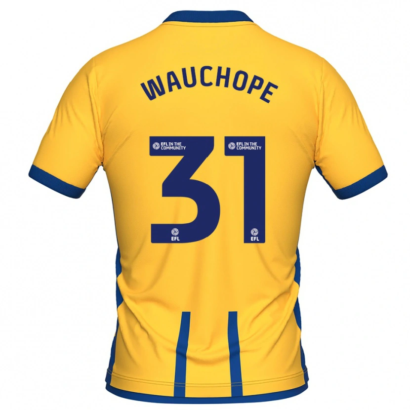 Danxen Børn Darien Wauchope #31 Gul Blå Hjemmebane Spillertrøjer 2025/26 Trøje T-Shirt
