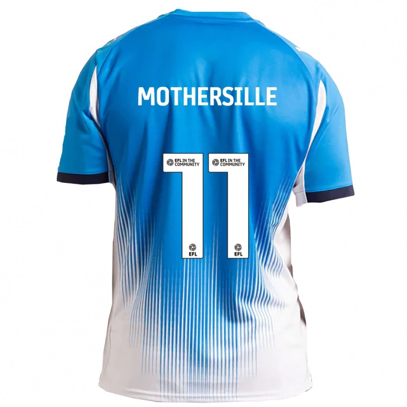 Danxen Børn Malik Mothersille #11 Blå Hvid Hjemmebane Spillertrøjer 2025/26 Trøje T-Shirt