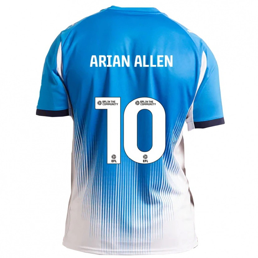 Danxen Børn Arian Allen #10 Blå Hvid Hjemmebane Spillertrøjer 2025/26 Trøje T-Shirt