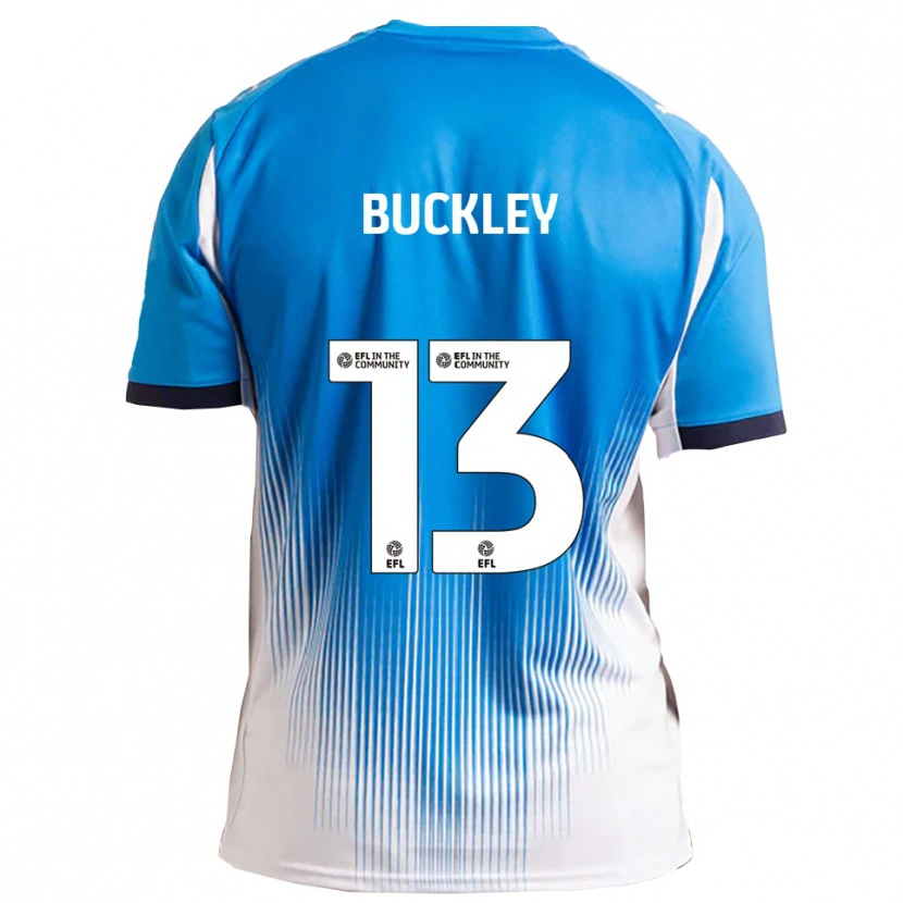 Danxen Børn Benjamin Buckley #13 Blå Hvid Hjemmebane Spillertrøjer 2025/26 Trøje T-Shirt