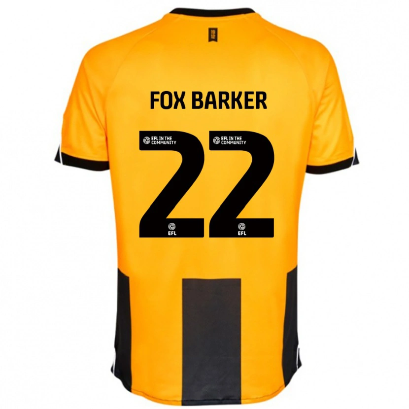 Danxen Børn Mistie Fox-Barker #22 Orange Sort Hjemmebane Spillertrøjer 2025/26 Trøje T-Shirt