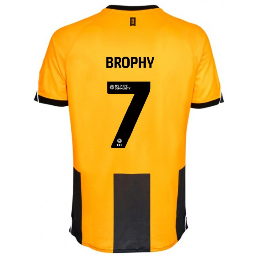 Danxen Børn James Brophy #7 Orange Sort Hjemmebane Spillertrøjer 2025/26 Trøje T-Shirt