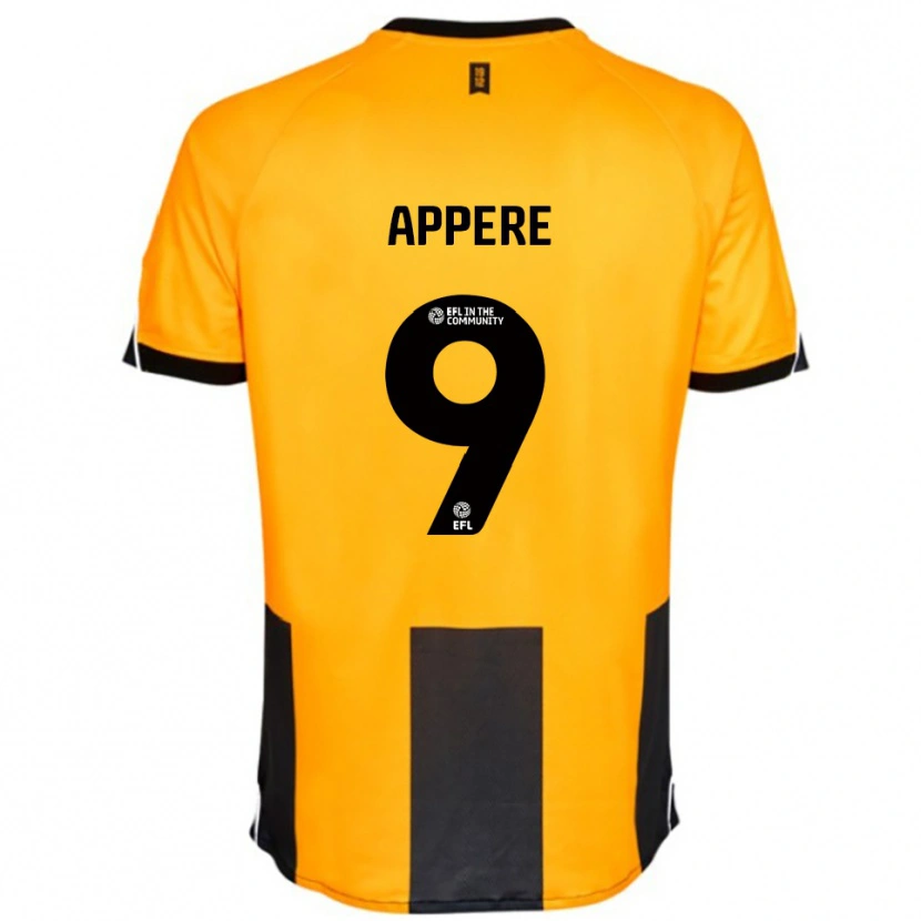 Danxen Børn Louis Appéré #9 Orange Sort Hjemmebane Spillertrøjer 2025/26 Trøje T-Shirt