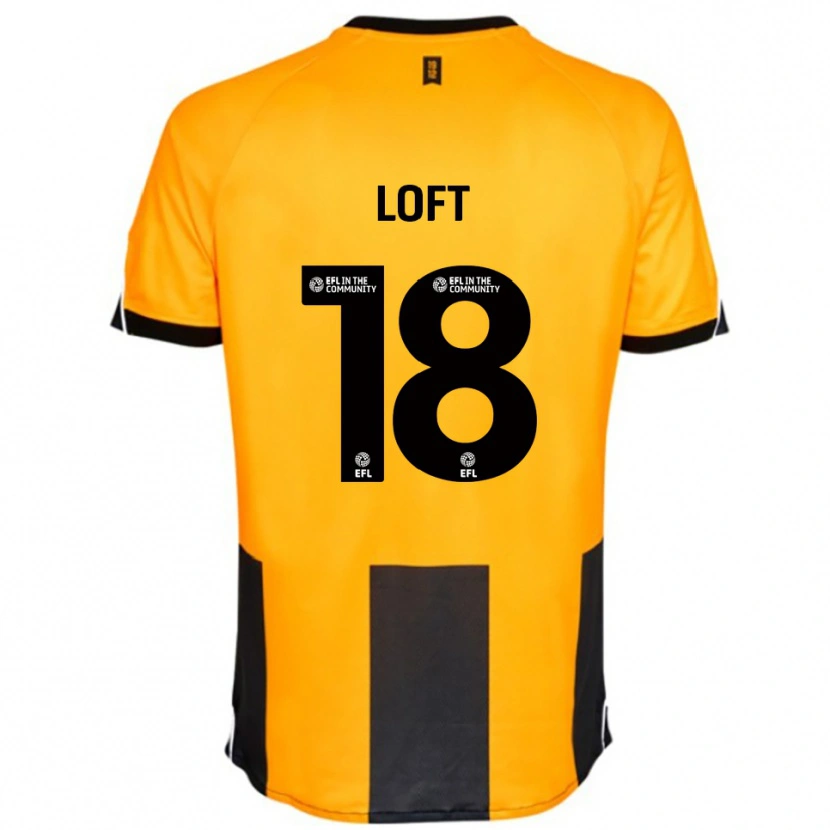 Danxen Børn Ryan Loft #18 Orange Sort Hjemmebane Spillertrøjer 2025/26 Trøje T-Shirt