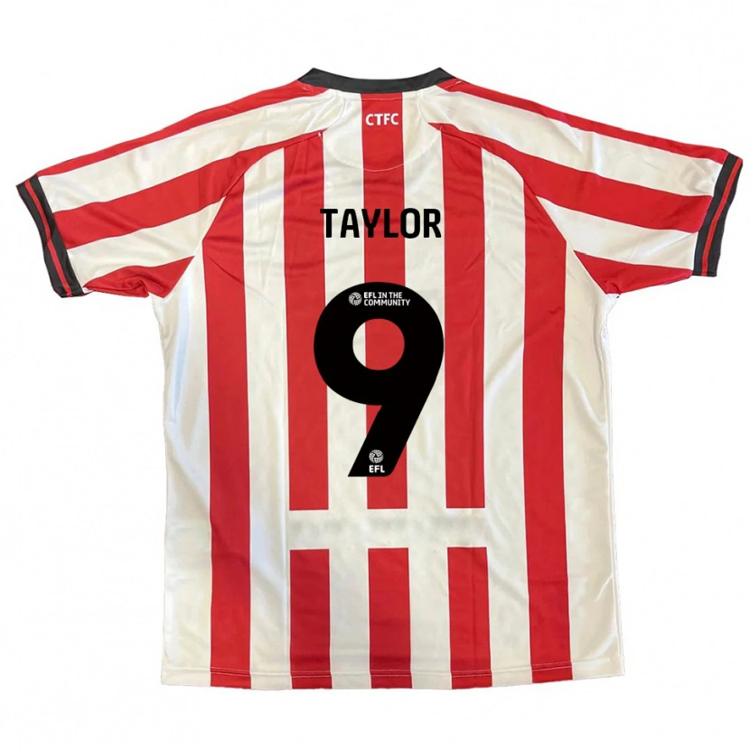 Danxen Børn Matty Taylor #9 Rød Hvid Sort Hjemmebane Spillertrøjer 2025/26 Trøje T-Shirt